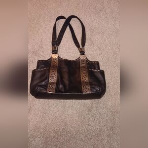 Chic Black and Brown Shoulder Bag
